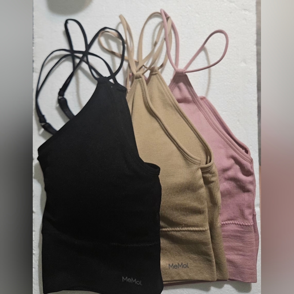 🩷💙MeMoí Seamless Everyday Bralette 3pieces💚🩷